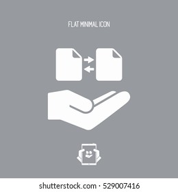 Service offer - File transfer - Minimal icon