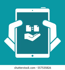 Service offer - File transfer - Minimal icon