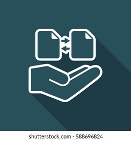 Service offer - File transfer - Minimal icon