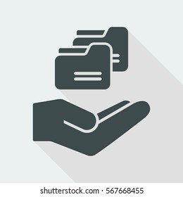 Service offer - Folder backup - Minimal icon