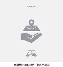 Service offer - Map concept - Minimal icon