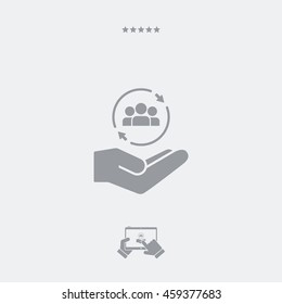 Service offer - Network concept - Minimal icon