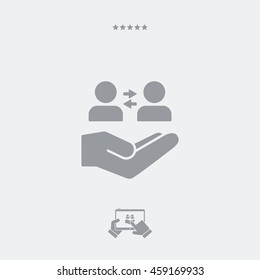 Service offer - Staff network - Minimal icon