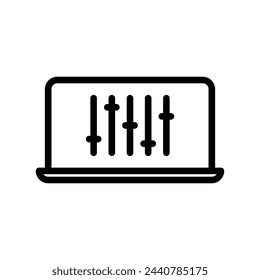 service online vector line icon