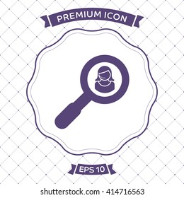service operator and magnify sign vector