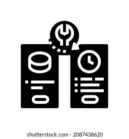 service options glyph icon vector. service options sign. isolated contour symbol black illustration