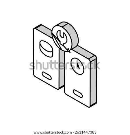 service options isometric icon vector. service options sign. isolated symbol illustration
