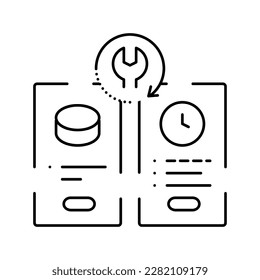 service options line icon vector. service options sign. isolated contour symbol black illustration