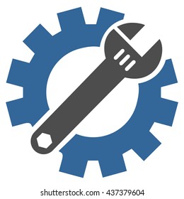 Service Options vector icon. Style is bicolor flat icon symbol, cobalt and gray colors, white background.
