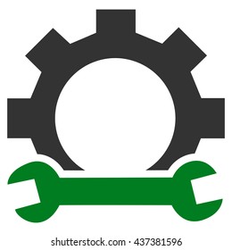 Service Options vector icon. Style is bicolor flat icon symbol, green and gray colors, white background.