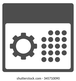 Service Organizer vector icon. Style is flat symbol, gray color, rounded angles, white background.