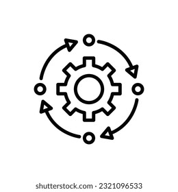 Service Outline Icon Vector Illustration