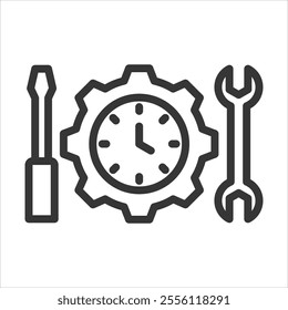 Service Outline Icon Vector Illustration