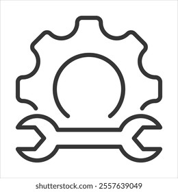 Service Outline Icon Vector Illustration