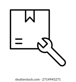 Ilustración vectorial de icono de esquema de servicio