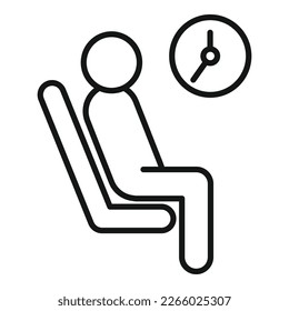Service people icon outline vector. Waiting area. Seat room