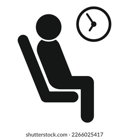 Service-Menschen Symbol einfache Vektorgrafik. Wartebereich. Sitzraum