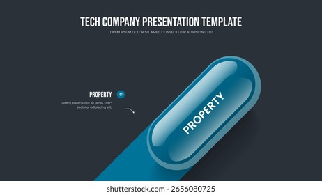 Ilustração do Vetor de Modelo de Slide de Desempenho de Serviço. Layout da apresentação do diagrama de uma etapa do Creative Briefing. Visualização de anúncio 1 Elemento Infográfico Slideshow Design.