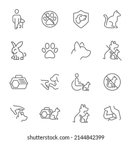 Service Pet icons set . Service Pet symbol vector elements for infographic web