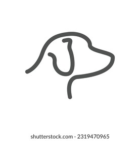 Service pet related icon outline and linear vector.