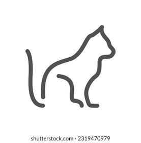 Service pet related icon outline and linear vector.
