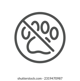 Service pet related icon outline and linear vector.