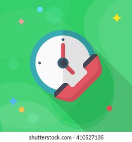 Service phone icon, Vector flat long shadow design. Shipping and logisticst concept.