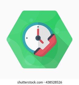 Service phone icon, Vector flat long shadow design. Shipping and logisticst concept.