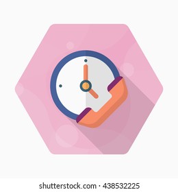 Service phone icon, Vector flat long shadow design. Shipping and logisticst concept.