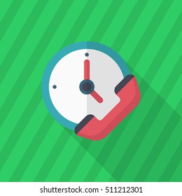 Service phone icon, Vector flat long shadow design. Shipping and logisticst concept.