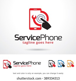 Service Phone Logo Template Design Vector