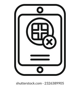 Service phone return box icon outline vector. Parcel product. Shop delivery