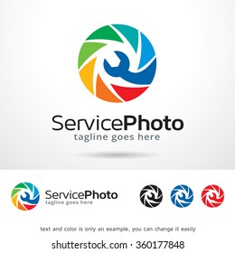 Service Photo Logo Template Design Vector