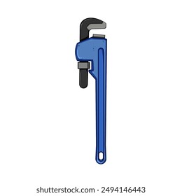 service pipe wrench cartoon. plumbing home, work maintenance, man construction service pipe wrench sign. isolated symbol vector illustration