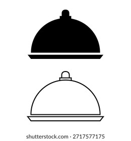 Service plate tray in vector on white background