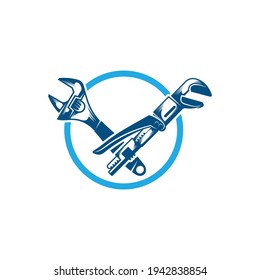 Design des Service Plumbing-Logos, Vektorgrafik, Design des Creative Plumbing-Logos, Symbole