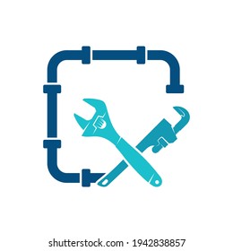 Service Plumbing logo design vector illustration, Creative Plumbing logo design concept template, symbols icons