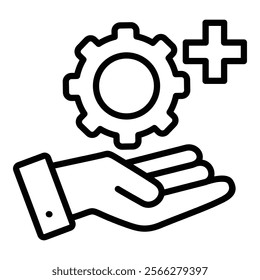 Service Plus Icon Element For Design