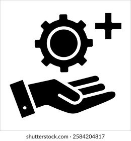 Service Plus Icon Element For Design