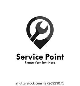 Illustration zur Logo-Vorlage für Service Point-Design