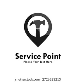 Ilustração do modelo de logotipo de design do ponto de serviço