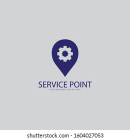 service point, service logo template design