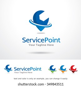 Service Point Logo Template Design Vector