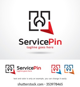 Service Point Logo Template Design Vector