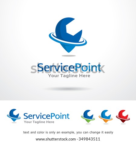 Service Point Logo Template Design Vector