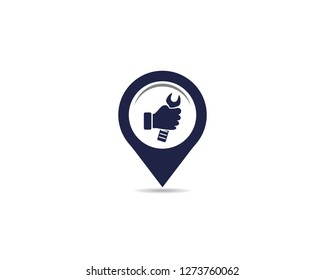 service point logo vector icon 
