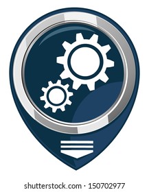 Service pointer. Gear icon