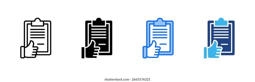 Service Promise icon set multiple style collection