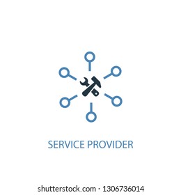 Service provider concept 2 colored icon. Simple blue element illustration. Service provider concept symbol design. Can be used for web and mobile UI/UX