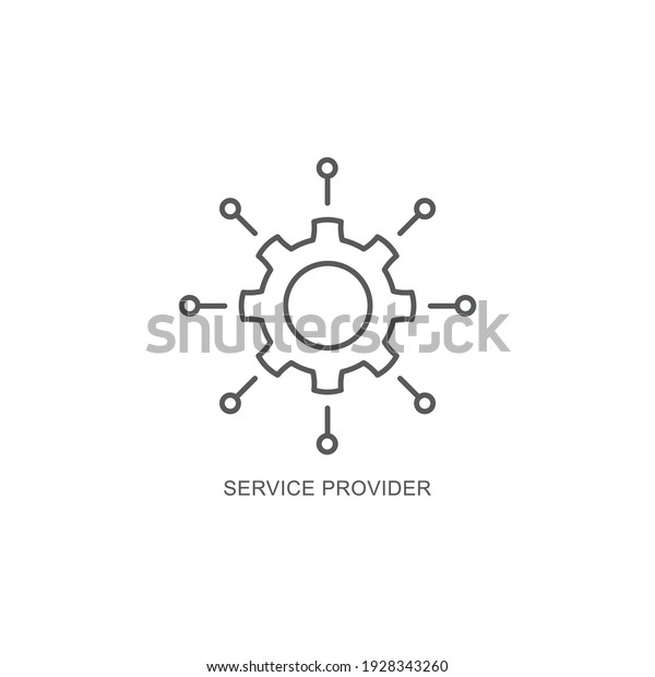 Service provider icon, color, line, outline\
vector sign, linear style pictogram isolated on white. Symbol, logo\
illustration